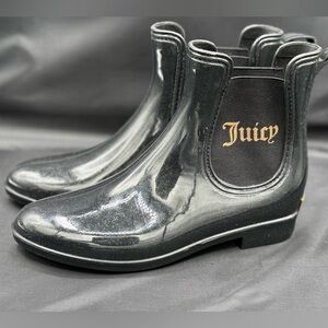 Juicy Couture Rory glittery Black Rain Boots